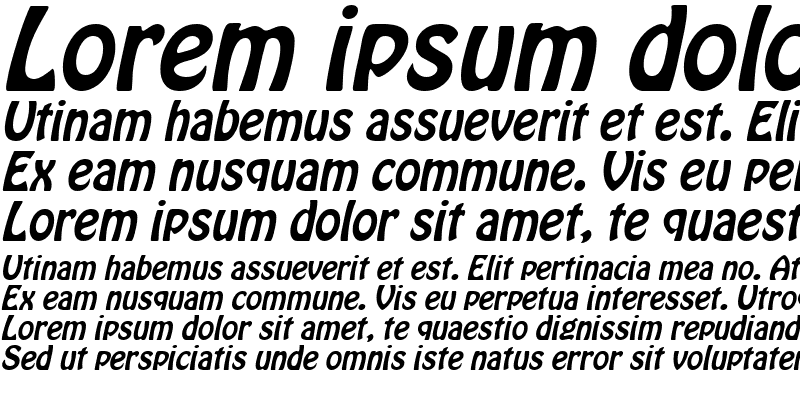 Sample of Bobo Italic