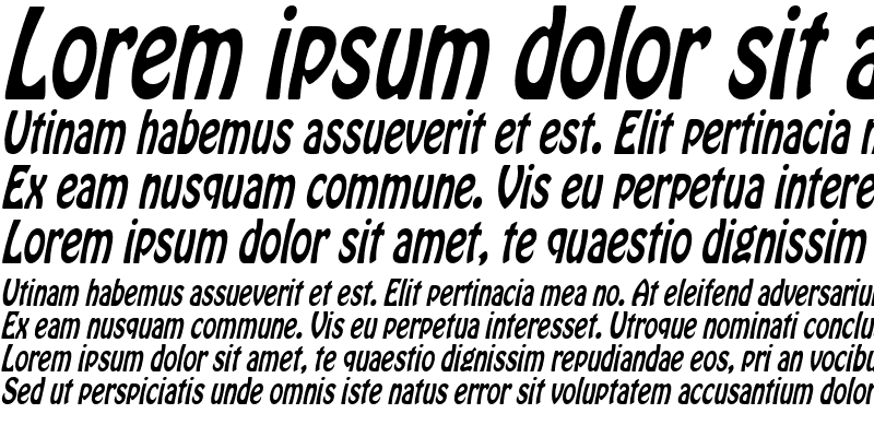 Sample of BoboThin Italic