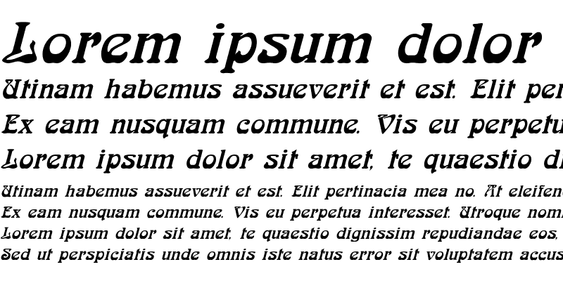 Sample of Bockloo Italic