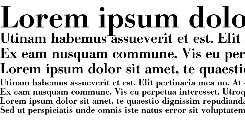 Sample of Bodoni BE Medium