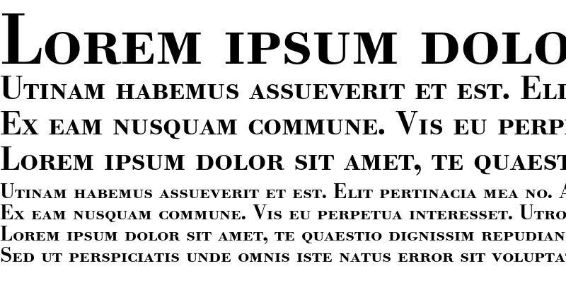 Sample of Bodoni BE Medium SC