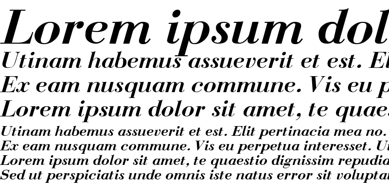 Sample of Bodoni Bold-Italic