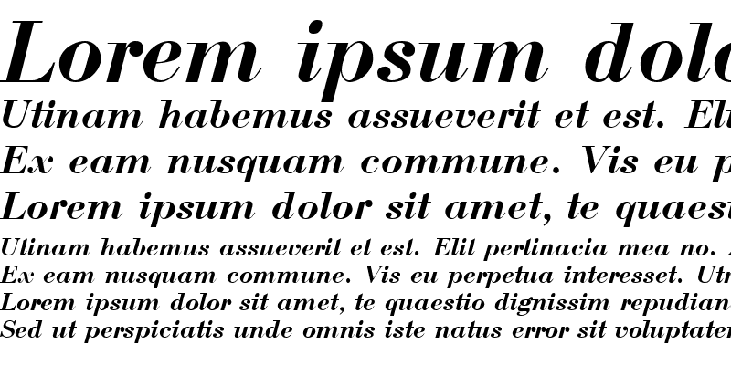 Sample of Bodoni BoldItalic Cyrillic