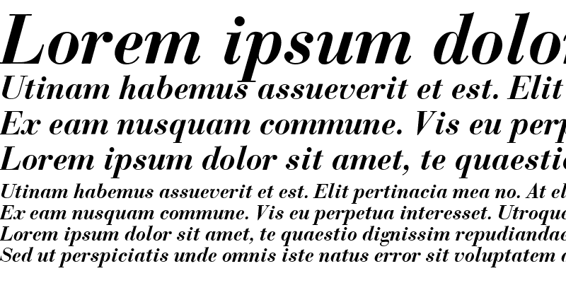 Sample of Bodoni Classic Ad Bold Italic