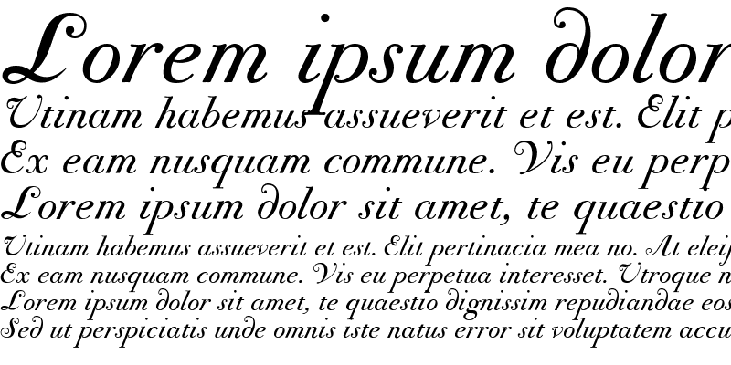 Sample of Bodoni Classic Chancery