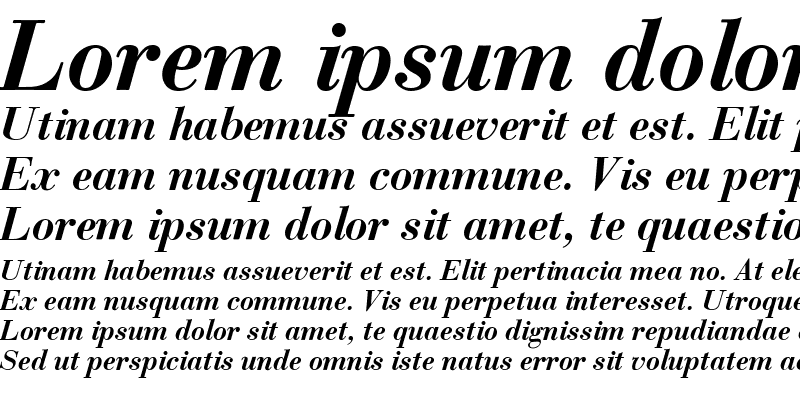 Sample of Bodoni Classic Text Bold Italic