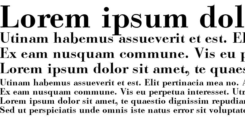 Sample of Bodoni Classic Text Bold