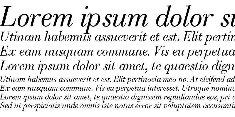 Sample of Bodoni Classic Text Italic