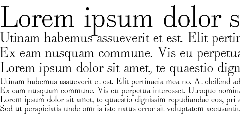 Sample of Bodoni Classic Text Light Regular
