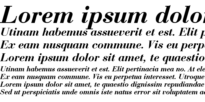 Sample of Bodoni-DTC Bold Italic