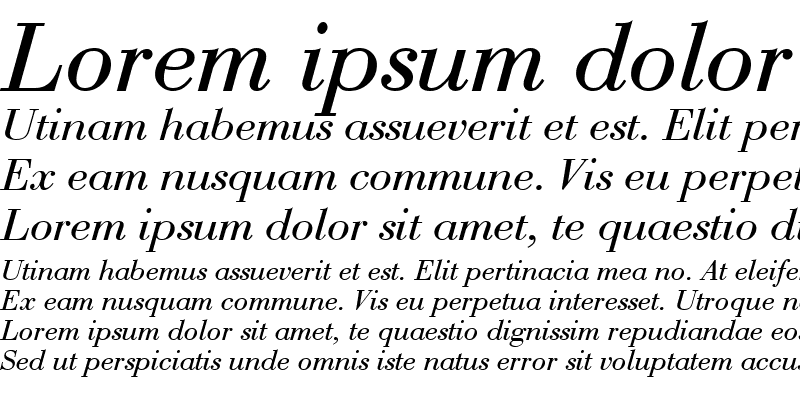 Sample of Bodoni-DTC Italic