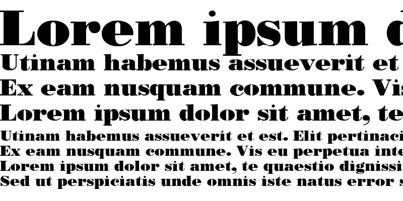 Sample of Bodoni-ExtraBold