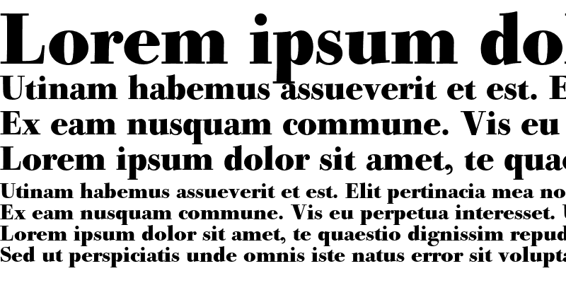 Sample of Bodoni Old Face BE Bold OsF
