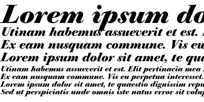 Sample of Bodoni Old Face BE Oldstyle Fig Bold Italic