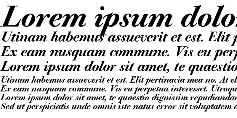 Sample of Bodoni Old Face BE Oldstyle Fig