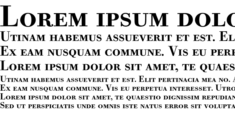 Sample of Bodoni Old Face BE Small Caps & Medium
