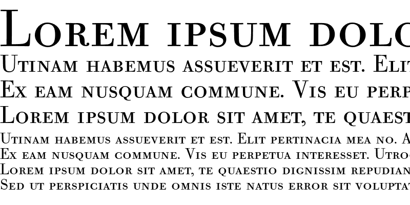 Sample of Bodoni Old Face BE Small Caps &