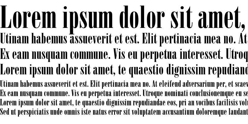 Sample of Bodoni Poster Compressed