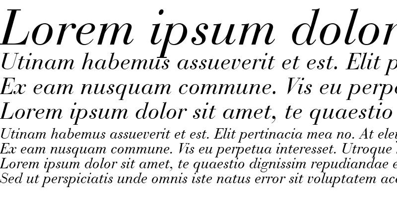 Sample of Bodoni Recut SSi Italic