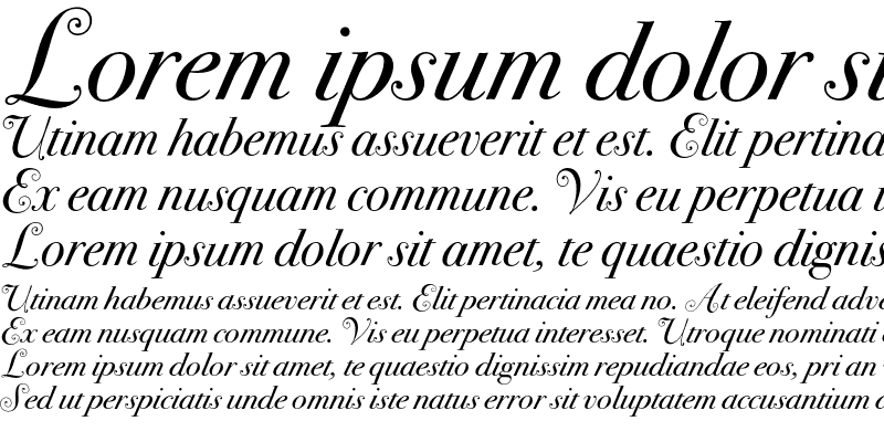 Sample of Bodoni Sev Swash ITC Book