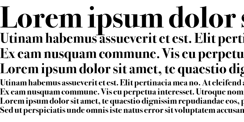 Sample of Bodoni Seventytwo ITC Bold