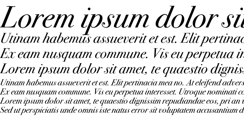 Sample of Bodoni Seventytwo ITC Book Italic