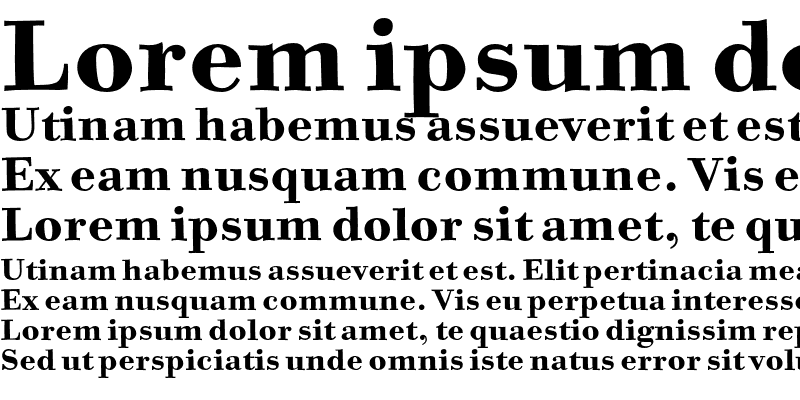 Sample of Bodoni Six ITC Bold