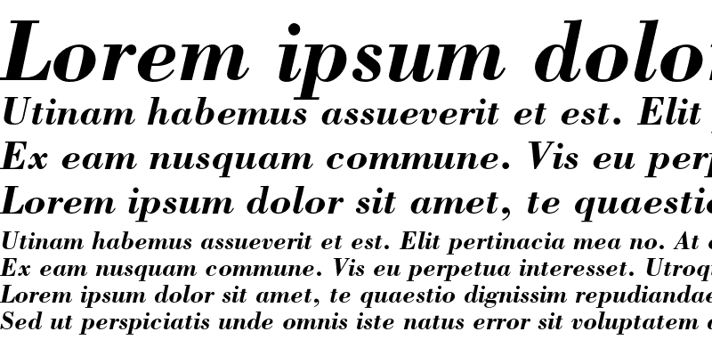 Sample of Bodoni Std Bold Italic