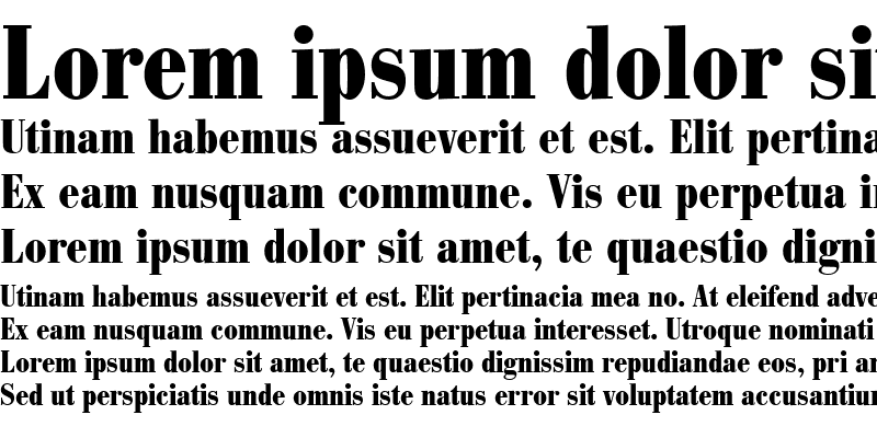 Sample of BodoniAntTCon Bold