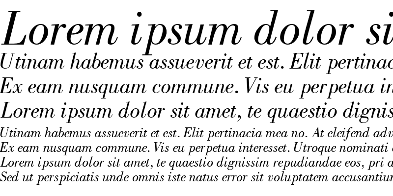 Sample of BodoniBookSSK Italic