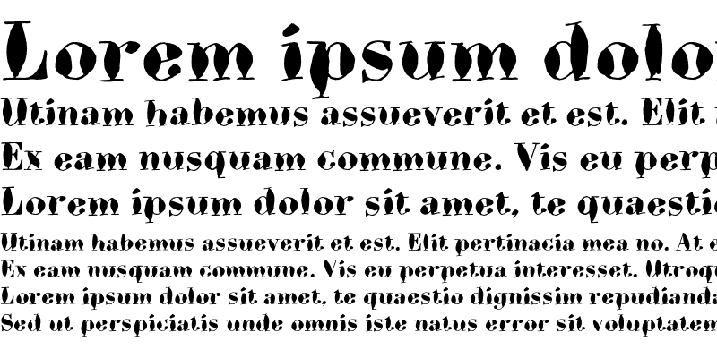 Sample of BodoniBrush ITC