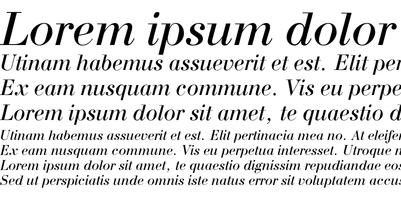Sample of BodoniC Italic