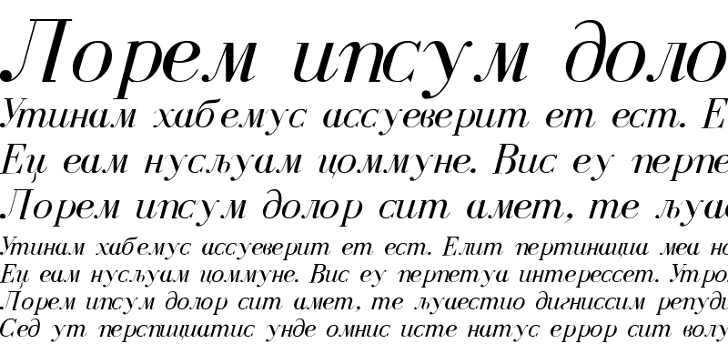 Sample of BodoniCir Italic