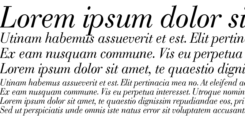 Sample of BodoniClassic Ad Italic