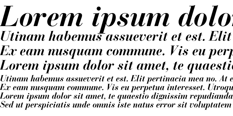 Sample of BodoniClassic Bold Italic
