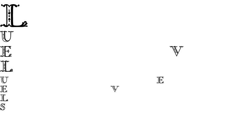 Sample of BodoniClassic ShadowInitials Regular