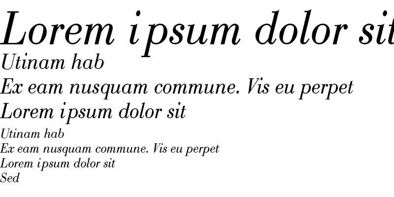 Sample of BodoniCnd-Normal-Italic