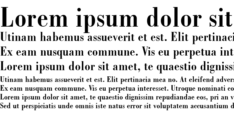 Sample of BodoniCondSSi