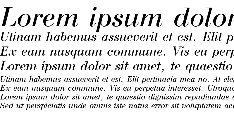 Sample of BodoniCTT Italic