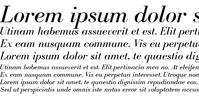 Sample of BodoniCyrillicFWF Italic