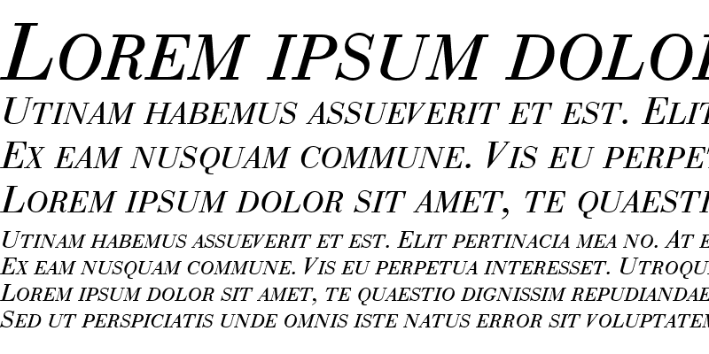 Sample of BodoniExpert Italic