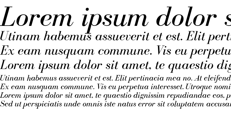 Sample of BodoniFLF Medium Italic
