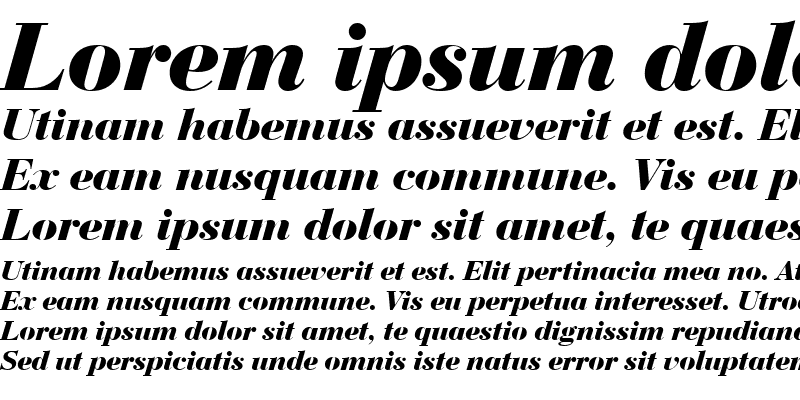 Sample of BodoniNo1URWD Bold Italic