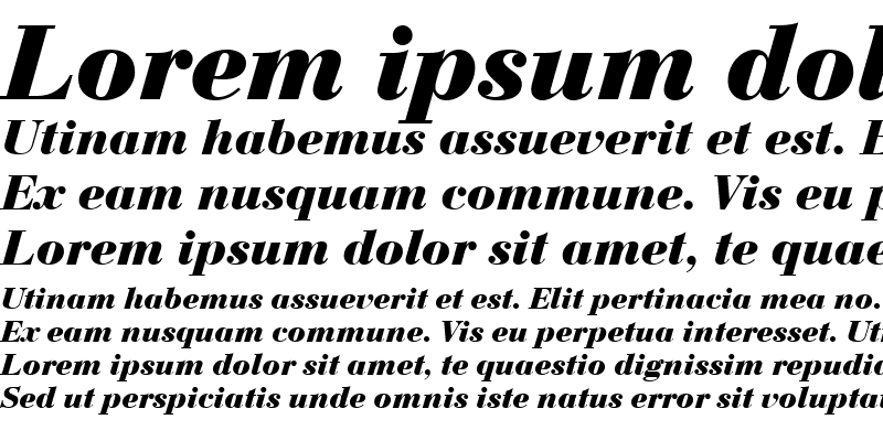 Sample of BodoniNo1URWT Bold Italic