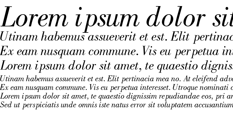 Sample of BodoniPosterSSK Italic