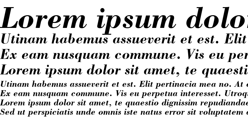 Sample of BodoniPS Bold Italic