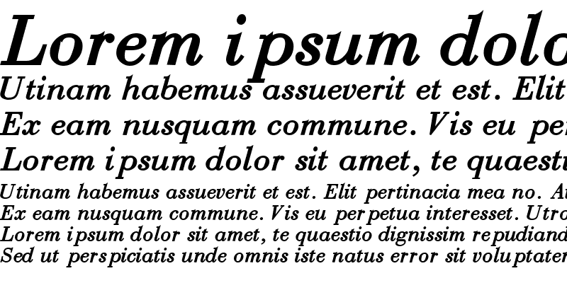 Sample of BodoniRecutCondensedSSK Bold Italic