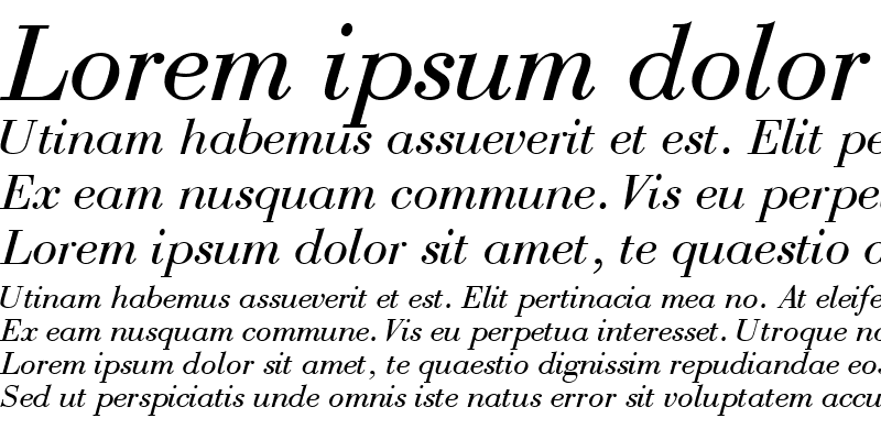 Sample of BodoniRecutCondSSK Italic