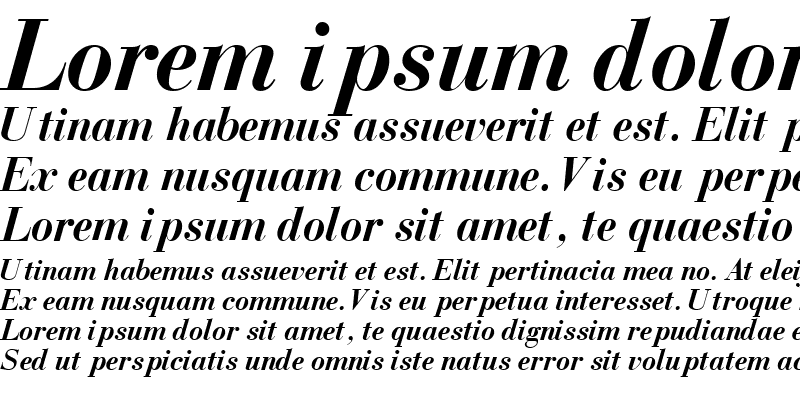 Sample of BodoniRecutOSSSK Bold Italic