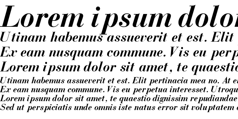 Sample of BodoniRecutSSK Bold Italic